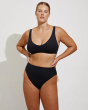 Load image into Gallery viewer, LEFT ON FRIDAY SWIM HI HI BOTTOM - JET (BLACK)