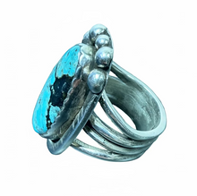 Load image into Gallery viewer, JW STERLING SILVER TEARDROP TURQUOISE RING - SIZE 7.5