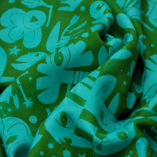 Load image into Gallery viewer, VOYAGER SILK NIGHT POLLINATORS SILK SCARF