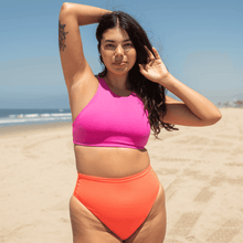Load image into Gallery viewer, LEFT ON FRIDAY SWIM HI HI BOTTOM - APEROL (NEON ORANGE)
