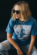Load image into Gallery viewer, CAMPFIRE COUTURE TRICK PONY PIXEL TEE - BLUE