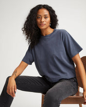 Load image into Gallery viewer, RICHER POORER RELAXED CROP TEE- BLUE STEEL