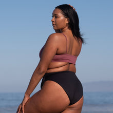 Load image into Gallery viewer, LEFT ON FRIDAY SWIM HI HI BOTTOM - JET (BLACK)