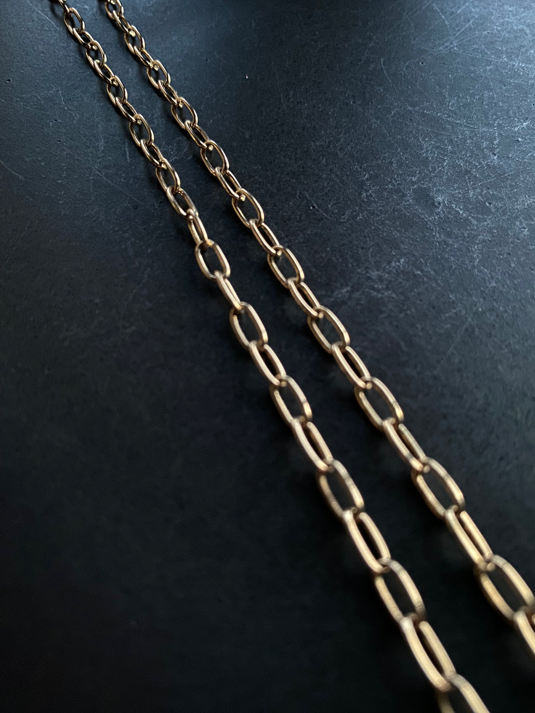 14K GOLD CHAIN, OVAL LINK NECKLACE