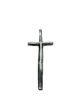 Load image into Gallery viewer, JW STERLING SILVER TEXTURED LARGE CROSS PENDANT NECKLACE – 20"
