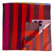 Load image into Gallery viewer, VOYAGER SILK RED COLORBLOCK SCARF
