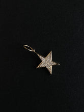 Load image into Gallery viewer, 14K GOLD CHARM, MINI PAVE DIAMOND STAR
