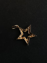 Load image into Gallery viewer, 14K GOLD CHARM, DIAMOND CUTOUT STAR
