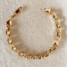 Load image into Gallery viewer, CAMPFIRE COUTURE 18K GOLD FILLED 7mm LINK BRACELET
