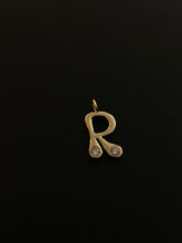 Load image into Gallery viewer, 14K GOLD CHARM, DIAMOND INITIAL CHARM
