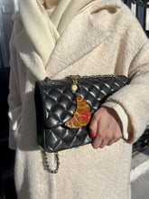 Load image into Gallery viewer, Solar Eclipse Hand-painted Bow Croissant Bag Charm + Keychain
