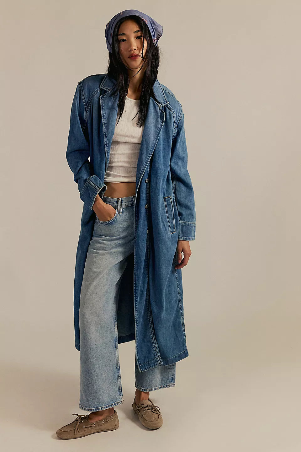 FREE PEOPLE MONIQUE INDIGO DUSTER