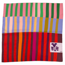 Load image into Gallery viewer, VOYAGER SILK RED COLORBLOCK SCARF
