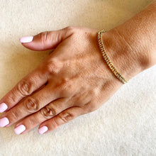 Load image into Gallery viewer, CAMPFIRE COUTURE 18K GOLD FILLED DOUBLE CURB CHAIN CUBAN BRACELET 7”

