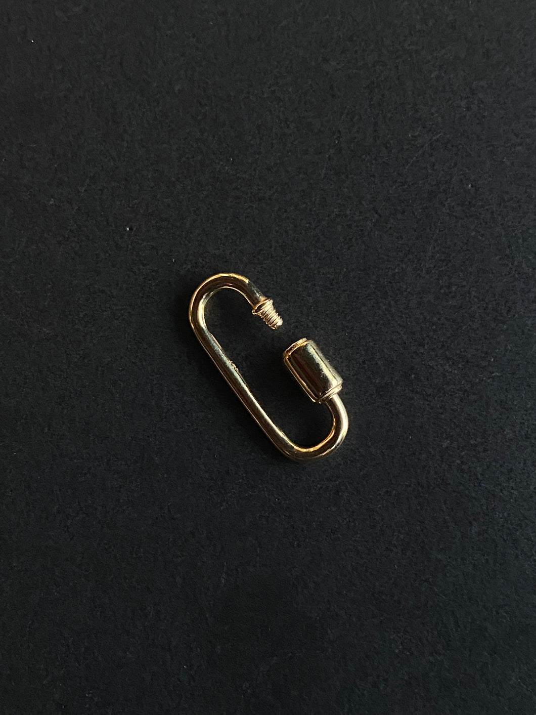 14K GOLD LARGE CARABINER 25MM