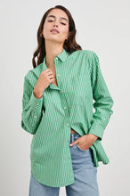 Load image into Gallery viewer, RAILS ELSA SHIRT - KELLY WHITE STRIPE

