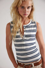 Load image into Gallery viewer, FREE PEOPLE JAMIE HENLEY STRIPE - WHITE COMBO

