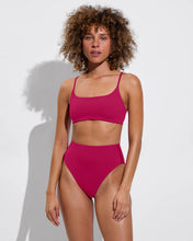 Load image into Gallery viewer, LEFT ON FRIDAY SWIM HI HI BOTTOM - PEPPER (CERISE)

