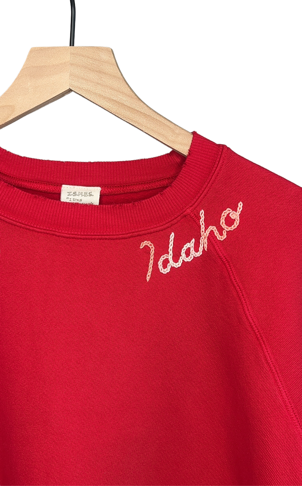 RED EMBROIDERED IDAHO SWEATSHIRT