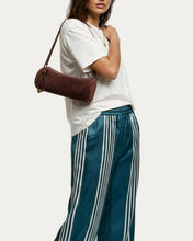 Load image into Gallery viewer, AIMEE SKIPPER BARREL CONVERTIBLE SHOULDER BAG SUEDE
