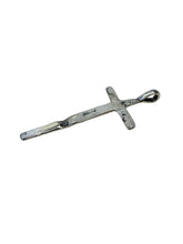 Load image into Gallery viewer, JW STERLING SILVER TEXTURED LARGE CROSS PENDANT NECKLACE – 20"
