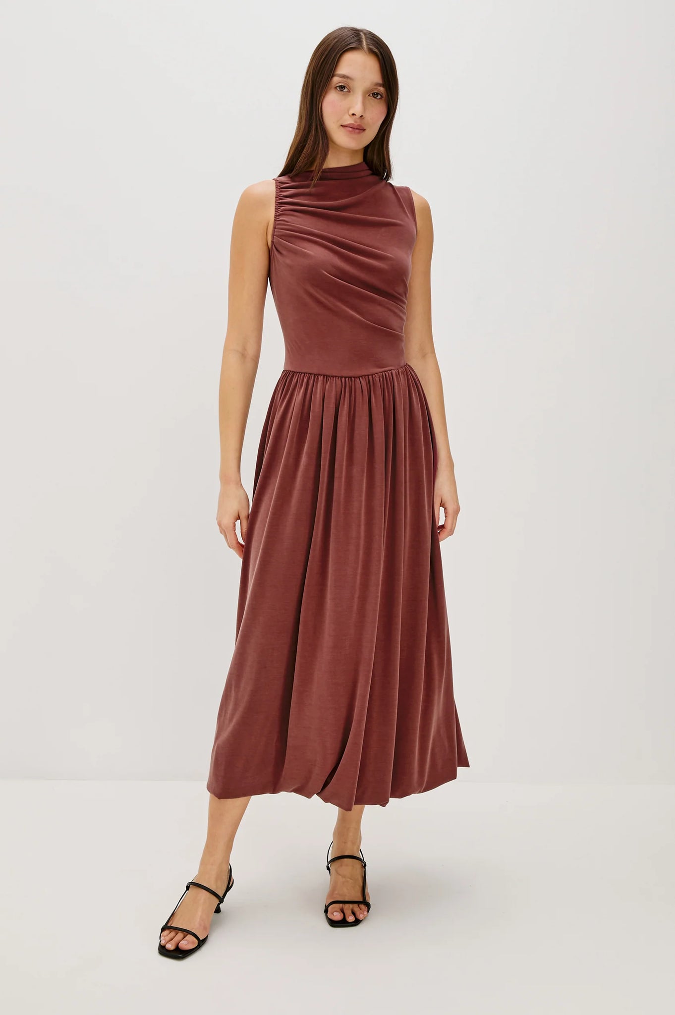 rails brown silk dress Rails Viviana Dress in Dark Moss, XS