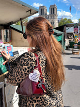 Load image into Gallery viewer, Solar Eclipse Hand-painted Coquette Bow Bag Charm + Keychain
