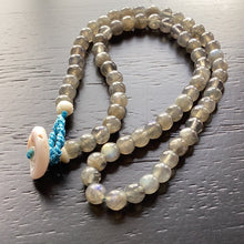 Load image into Gallery viewer, LABRADORITE BOBA BEADED NECKLACE
