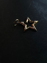 Load image into Gallery viewer, 14K GOLD CHARM, DIAMOND CUTOUT STAR
