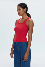 Load image into Gallery viewer, PISTOLA CHRISTY CURVED HEM TANK TOP - RUBY

