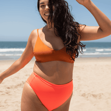 Load image into Gallery viewer, LEFT ON FRIDAY SWIM HI HI BOTTOM - APEROL (NEON ORANGE)
