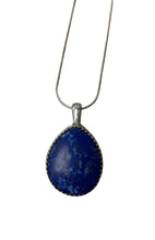 Load image into Gallery viewer, JW STERLING SILVER BLUE LAPIS PENDANT NECKLACE – 18"
