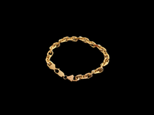 Load image into Gallery viewer, 14K GOLD BRACELET, SOLID HEAVY DIAMOND CUT BIKER LINK
