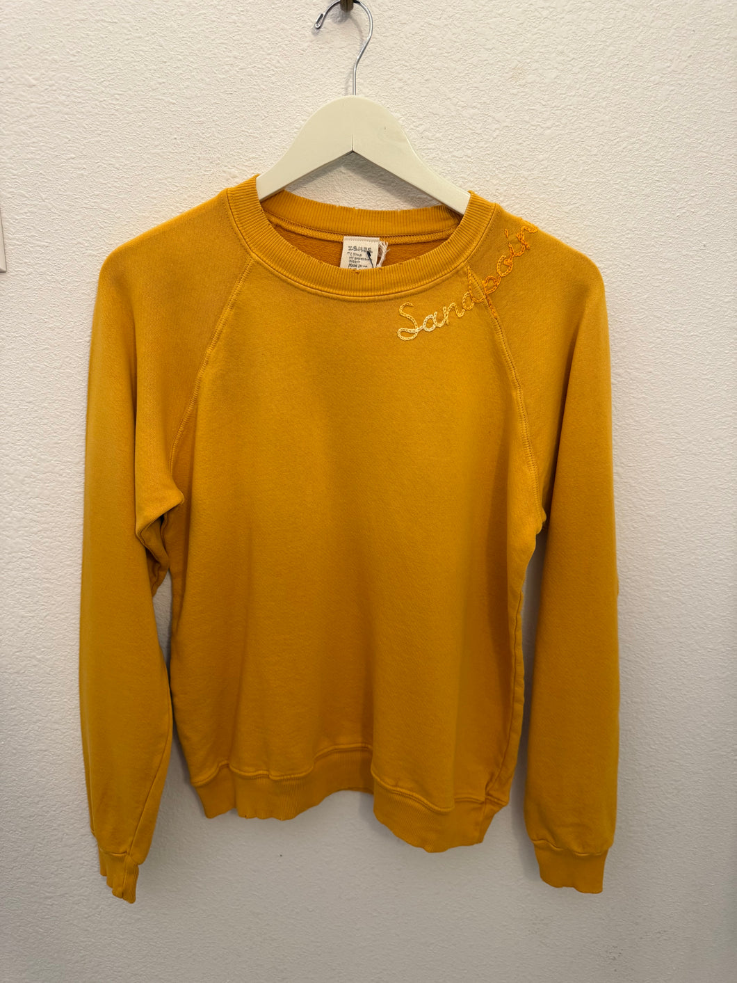 YELLOW EMBROIDERED SANDPOINT SWEATSHIRT