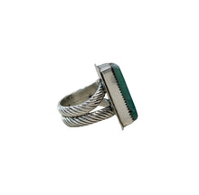Load image into Gallery viewer, JW STERLING SILVER CHRYSOPRASE RING - 6.5
