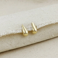 Load image into Gallery viewer, CAMPFIRE COUTURE 18K GOLD FILLED 15MM TEARDROP STUD EARNINGS
