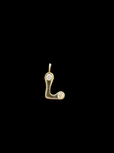 Load image into Gallery viewer, 14K GOLD CHARM, DIAMOND INITIAL CHARM
