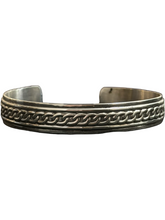 Load image into Gallery viewer, JW STERLING SILVER LINK CUFF BRACELET
