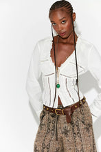 Load image into Gallery viewer, FREE PEOPLE FRANKIE CORSET LONG SLEEVE TOP
