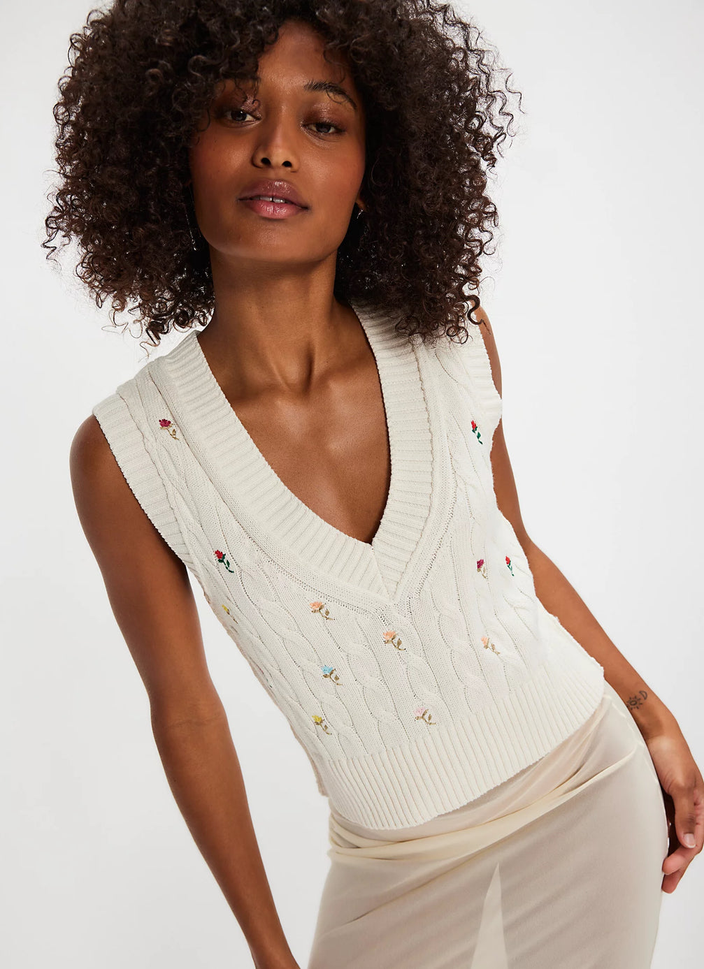 FREE PEOPLE PLUMERIA FLORAL VEST