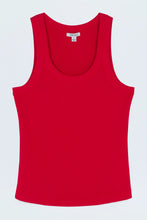 Load image into Gallery viewer, PISTOLA CHRISTY CURVED HEM TANK TOP - RUBY
