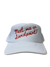 Load image into Gallery viewer, MEET ME IN SANDPOINT TRUCKER HATS - WHITE

