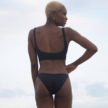 Load image into Gallery viewer, LEFT ON FRIDAY SWIM TOP SHELF - JET (BLACK)
