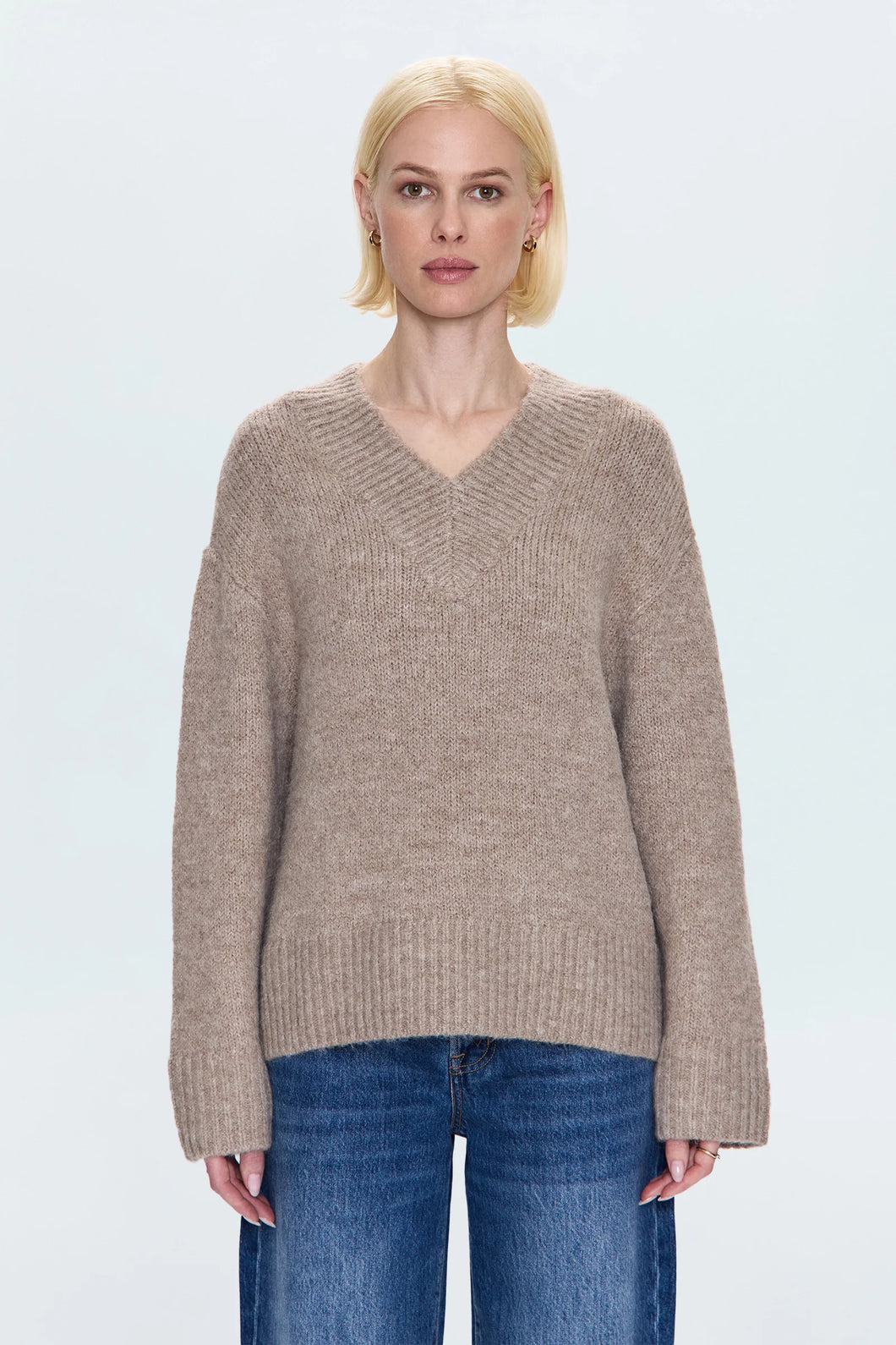 PISTOLA TALIA CHUNKY V-NECK SWEATER