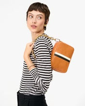 Load image into Gallery viewer, CLARE V. MIDI SAC PURSE - NATURAL WITH STRIPES
