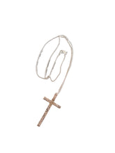 Load image into Gallery viewer, JW STERLING SILVER HAMMERED CROSS  - 20"
