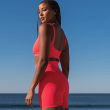 Load image into Gallery viewer, LEFT ON FRIDAY SWIM TOP SHELF - RESCUE (NEON RED)

