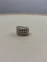 Load image into Gallery viewer, JW STERLING SILVER DOTTED TEXTURED RING SIZE-8
