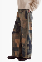 Load image into Gallery viewer, FREE PEOPLE ILLUSIONS PRINTED RELAXED JEANS - INDIGO COMBO
