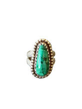 Load image into Gallery viewer, JW STERLING SILVER TURQUOISE RING - SIZE 7
